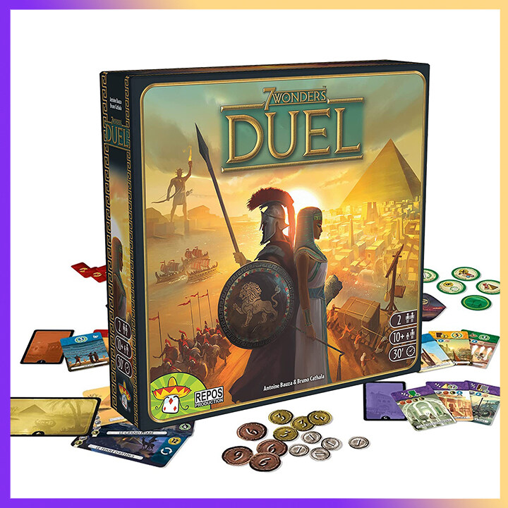 7 Wonders Duel Strategy Board Game | 2 Players Ages 10+ | Fun Civilization Family Couples Board Games | Party Gift for Teen & Adult