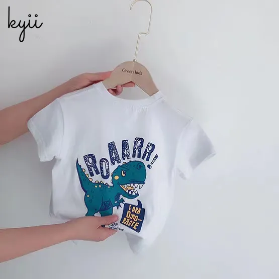 KYII Girl Summer children shirt Versatile short sleeve Top ky22176